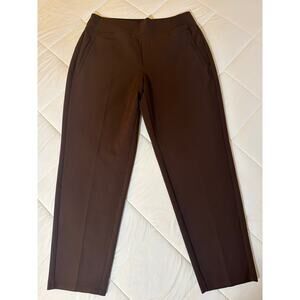 Athleta Wide Leg Draped Trousers Chocolate Brown Size 12